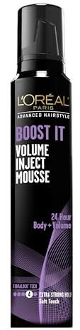 L'Oreal Paris Hair Care Advanced Hairstyle Boost It Volume Inject Mousse, 8.3 Ounce