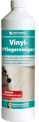 HOTREGA PU-Reiniger - Vinyl Pflegereiniger 1L - PUR-Reiniger, Designbelag, Gummi-, Kautschuk-, Polyolefinböden