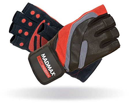 MAD MAX Extreme 2nd Edition Handschuhe Gym Fitness Gewichtheben Handschuhe Herren Bodybuilding Workout Sports Trainingshandschuhe (XXL, Black/Red)
