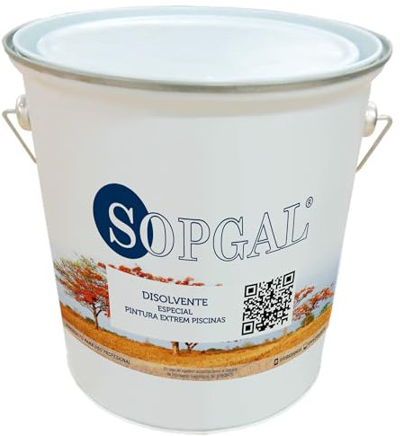 Sopgal Disolvente especial Pintura Extrem Piscinas (5 ltr) - Reduce la viscosidad, aumenta el agarre de la goma líquida y para limpieza de útiles