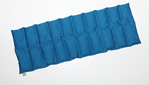 Dinkelkissen Traumschläferchen, ca. 60x20 cm, 20 Kammern, Wärme-Kälte-Kissen (dunkeltürkis)