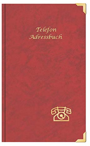 Telefonbuch mit Gravur  Telefon Adressbuch / ca. DIN A5 / Farbe: rot