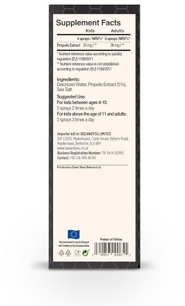 Bee & You Propolis Nasal Spray 5% (100% Natural, Fair Trade, No Additives)…