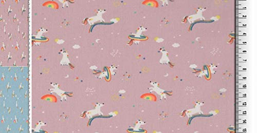 STOFFBOOK REINE BAUMWOLLE HUNDE MUSTER BAUMWOLLSTOFF STOFF STOFFE, E163 (Bunt-Rosa)
