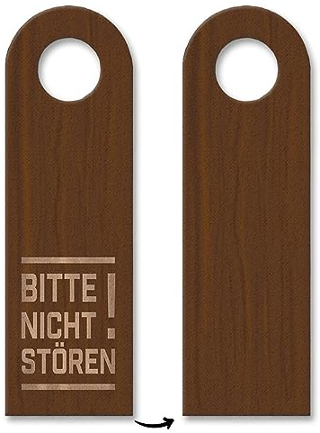 trendaffe - Bitte Nicht stören! Türhänger mit Muster Rustikal Bürotüre Zimmertüre Büro Holz