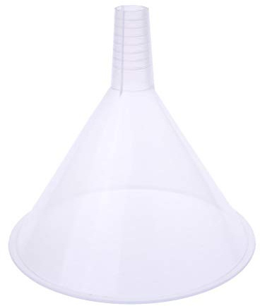 qiuxiaoaa 150Mm Kunststoff weißer transparenter Trichter für Garage Auto Flüssigkeiten Labor Küche Kunststoff Trichter weiß transparent