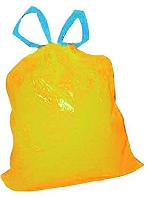 150 Sacchi 55x65 per la raccolta spazzatura immondizia da pattumiera sacchetti antigoccia gialli con manici cm 55x65