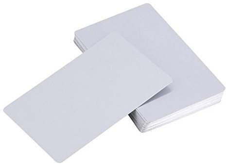 50 x Metall Visitenkarten Rohlinge, Metall Karten, Silber, Lnkjet- und Lasermarkierung Geeignet, Wasserfestes Aluminium, Gravierte Businesskarten für Büro und Office