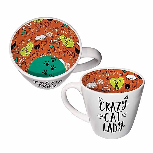 WPL Gifts Inside Out Crazy Cat Lady Mug with Gift Box (ISO175)