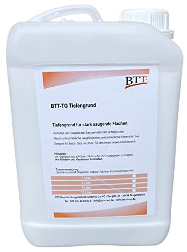 BTT-TG Tiefengrund Untergrundvorbereitung für Fassaden, Putzgrund, Wand 5 Liter