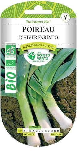 Graines de poireau d'hiver Farinto BIO Les Doigts Verts