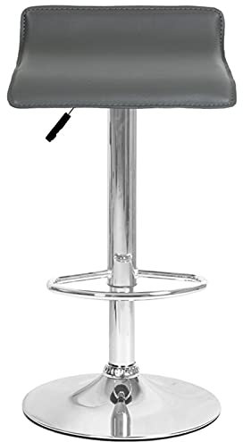 JUNNIU Moderner Bar-Drehstuhl, ergonomischer Büro-Arbeitsstuhl mit Rückenlehne, Fußstütze und Gestell, verstellbar 55–75 cm (Farbe: Grau) Decoration