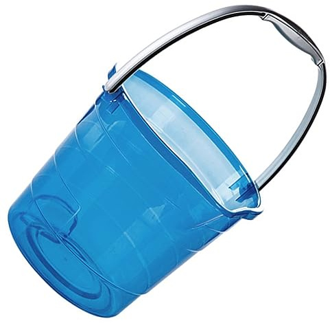 ABOOFAN Cubo de Agua de Plástico Azul con Asa y Tapa, Capacidad 12l, Portátil Adecuado para Dormitorio y Pesca, Cubo Resistente y Práctico para Uso Diario