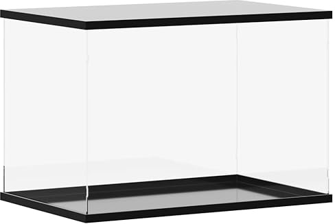 vidaXL Boîte d'Affichage Transparente, Vitrine en Acrylique, Boîte de Présentation, Boîte de Rangement pour Collections Jouets Bijoux, 56x36x37 cm Acrylique