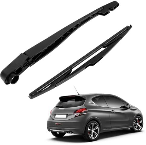 Limpiaparabrisas Trasero de Coche Reemplazo para Peugeot 208 2013-2021, Juego de Brazo y Hoja de Kit de limpiaparabrisas Trasero de Coche Impermeable