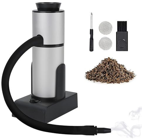 Smoker Gun - Tragbarer Mini-Rauchinfusor für Cocktails und zum Kochen - Lebensmittelräucherer für Fleisch, Sous Vide, Getränke, Käse - Silber
