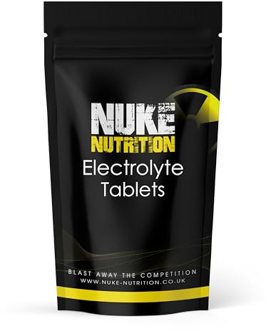 Nuke Nutrition Electrolyte Tablets x60 - Unflavoured Hydration Tablet - Rapid Rehydration Tablets - Hydrate Salt Tablets for Runners - Rehydration Tablets