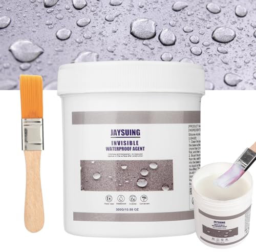 Sigillante Impermeabile Trasparente, 300g Sigillante invisibile impermeabile, sigillante isolante impermeabile con Pennello, colla impermeabile trasparente per esterni, Tetto e Muro Esterno
