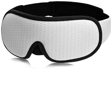Schlafmaske, Schlafbrille für Damen und Herren 3D-Schalfmaske, atmungsaktive und bequeme Augenmaske mit breitem Kopfband, verstellbarer Klettverschluss für Herren und Frauen