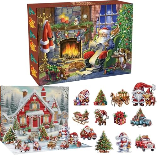 5D Diamond Painting Adventskalender 2025 Weihnachten Set, Weihnachtsdeko Countdown Kalender 12 Tage, Diamant Painting Weihnachtskalender 2025, Diamant Malerei Adventskalender 2025 Kinder Frauen (A)