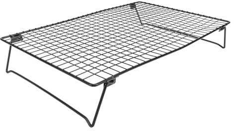 Cooling Racks for Baking, Nonstick Carbon Steel Wire Cookie Rack for Baking Foldable Baking Cooling Grill Tray Baking Rack with Legs for Biscuit Cake Bread, Black