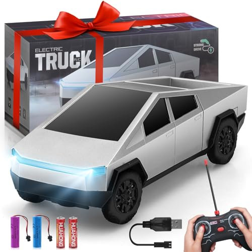 Britik Remote Control Truck Toys for Kids 3-8 Years Old: Remote Control Pickup Truck Toy Model RC Car for Kids Gifts for 3 4 5 6 7 8 Year Old Boys Toy Mini Vehicle Set Toy Racing Game Toy Trucks