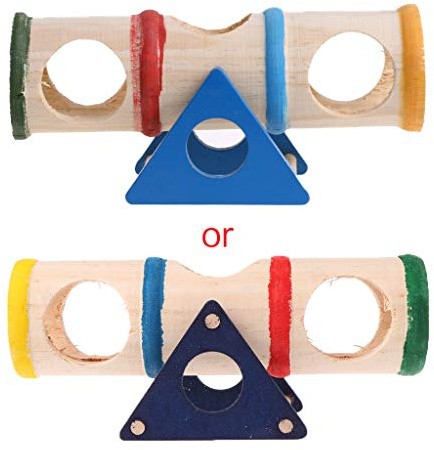 ZWTPGKRD Small Animal Wooden Seesaw Nest Wooden Hamster Hedgehog Gerbil Teeter Seesaw For Pet Supplies
