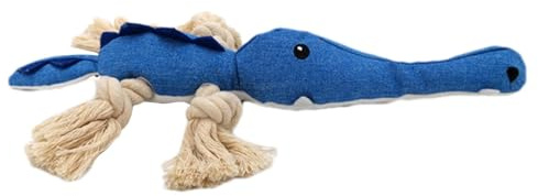 Squaker Hundespielzeug – Baumwollseil-Knoten, Beißen und Mahlen | Interaktives, Knabber-Puppe für haltbaren Biss und Quietschen Gadgets, dynamisches Puzzle, Twist-Welpen-Tanga, A
