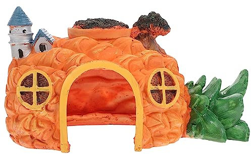 SEWOART Casa Del Nascondiglio Pelli D'acquario Decorazione Del Terrario Substrato Grotta Riparo Di Rettile Habitat Decorazioni Per Acquari Di Pesce Resina