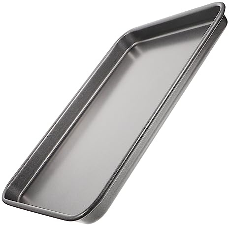 KOCKSHION Plaque de Cuisson Antiadhésive Multifonction 34,8x24,8x2,5 Cm en Acier Carbone, Moule à Pizza Réutilisable Cuisine, Cuisson de Gâteaux et Pizzas, Plaque Résistante à L'usure,