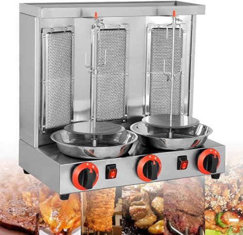 Chicken Shawarma Machine - Parrilla vertical comercial con quemador de propano para cocinar Doner Kebab - Asador de encimera para uso doméstico o restaurante