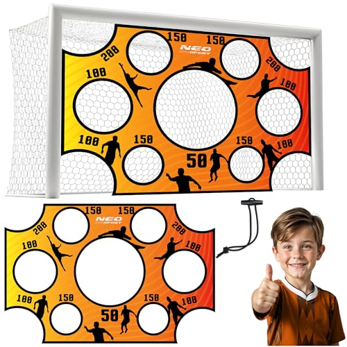 Neo-Sport Torwand Trainer Fußballtor Fußballmatte mit Schusslöchern Wasserdicht