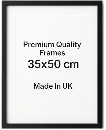 35x50cm Black Picture Poster Photo Frame 35x50cm (14 x 20 inches) Display Certificates Jigsaw Puzzle Wall Mounted -Shatterproof Perspex Front -Landscape Portrait Hanging