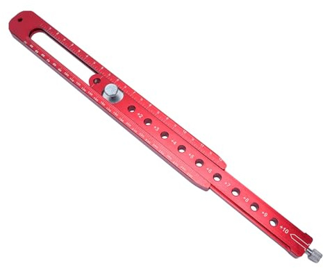 Asixxsix Woodworking Compass Scriber, Aluminum Alloy Wood Scribing Tool, 300mm Metric Imperial Scales, for Wood or Metal Work, Portable and Adjustable