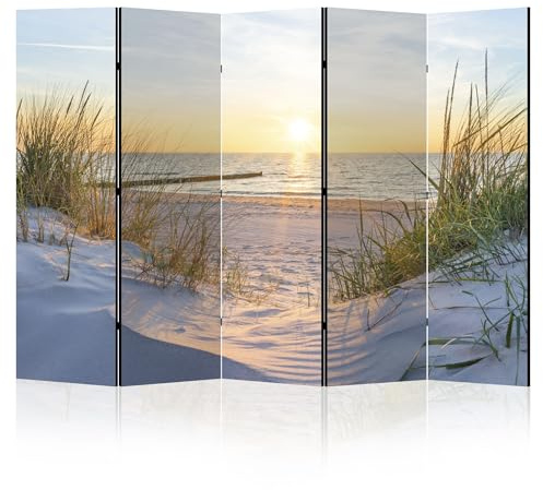 LUMASOUL Paravent doppelseitiger - Paravent Raumteiler Innen - Natur Motiv - 225x172 cm