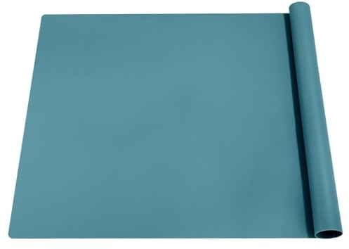 DeJivsin Silikonmatte Groß 70x50 cm, Grau-Grün Bastelunterlage Kinder, Malunterlage für Kinder, Bastelunterlage, Silikon Bastelmatte, Malunterlage für Malen, Gießharz