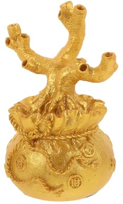 PAMINGONO Statua Albero dei Soldi Fai da Te Base, Decorazione Creativa da Scrivania e Casa, Ornamento Portafortuna per Ufficio e Sala Riunioni