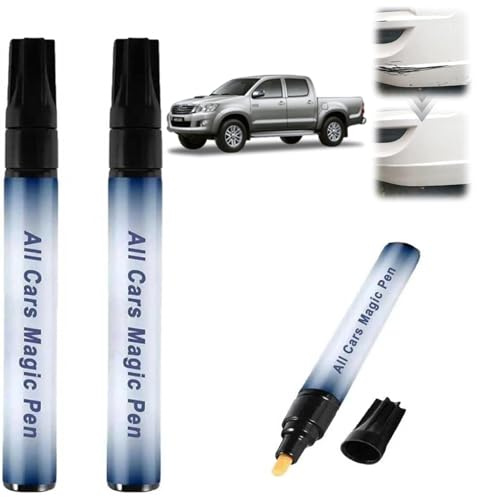Car Scratch Remover Pen – All Cars Magic Pen, Weatherproof Touch-Up Paint Pen for Minor Clear-Coat Scratches, Quick Fix, Fits All Vehicle Colors, Travel-Friendly (2Pcs)