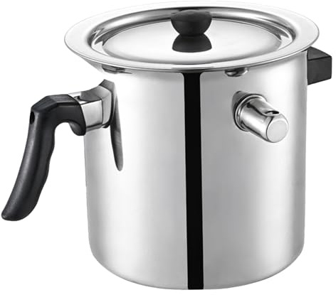 Small Stainless Steel Pot, Milk Pot 1.5L Double-Walled Stainless Steel Milk Boiler with Handle and Lid Small Pots for Cooking, Boiler