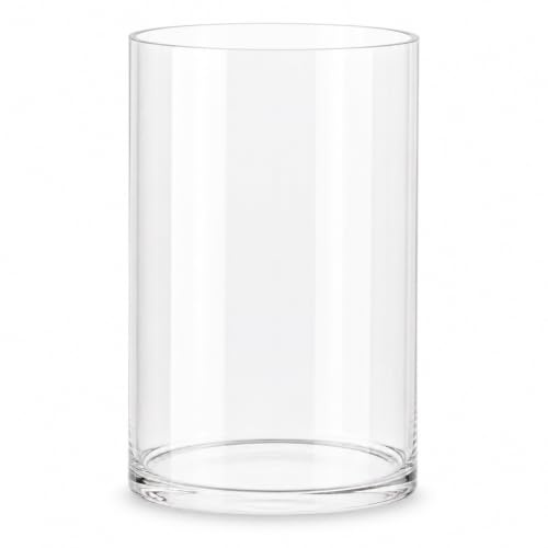 Luwecf Aquarium en Verre Cylindrique, Diamètre 30 cm, Hauteur 30 cm | Bac à Poissons Vertical, Réservoir Aquatique Grande Capacité, Bassin à Poissons Haute Transparence pour Décoration Intérieur