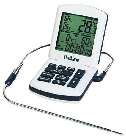 ETI ChefAlarm Professional Cooking Thermometer, Probe and Timer for Oven, Smoker, BBQ, Meats, Bread