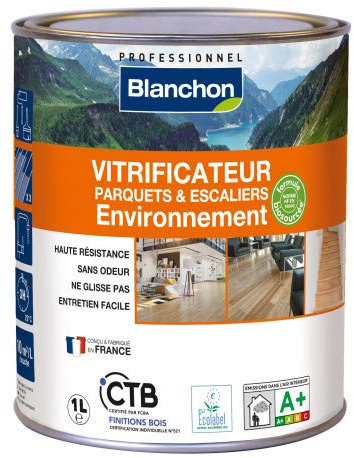 Vitrificateur parquet & escaliers environnement - ultra mat - 1 litre - Blanchon