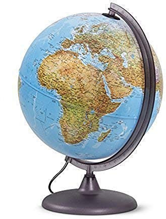 Globo Luminoso per Studenti, Diametro 30cm, cartografia a Doppia Effetto, Fisica e Politica - in Italiano