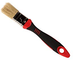 DEWEPRO® Flachpinsel 25mm - Flacher Lackierpinsel/Lasurpinsel - Pinsel mit Hellen Chinaborsten und ergonomischem 2-K Griff