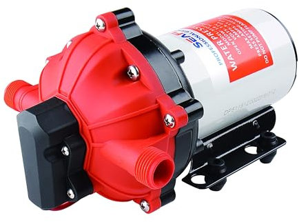 Lighteu®, Seaflo DC 12 V 11,5 l/min, 4,2 bar, bomba de membrana a presión de agua de 5 cámaras, bomba de presión 51s para marineros, barcos, yates, caravanas, jardín
