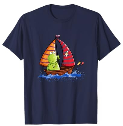 Frosch im Segelboot I Segeln Boot Segelyacht I Fun T-Shirt