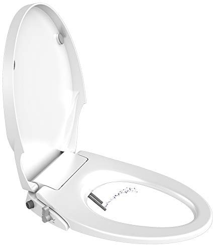 Sedili WC bidet con doppio ugello autopulente non elettrico separato posteriore e femminile, pulizia naturale spruzzo, sedile WC morbido chiuso combinato bidet wc