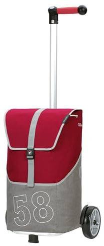 ANDERSEN Einkaufstrolley - Shopper Filip rot 46 L Handwagen,Rucksack,Thermo, Aluminium, Griff ergonomisch, höhenverstellba...