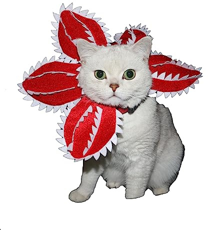 ceepdoogle Cappello per cane, costume da Demogorgone di Halloween, cotone rosso, S