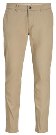 JJ REBEL Men's Jrebmichael Slim Sharp Noos Chino Trousers, Crockery, 30 W/32 L